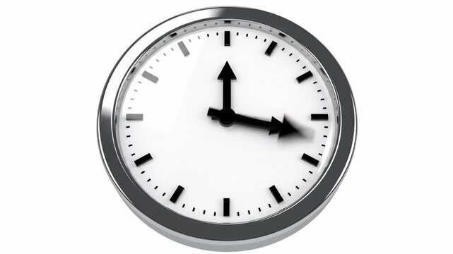 Clock hands moving fast, time passing quickly, concept of urgency.