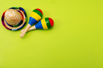 Composition for Cinco de Mayo concept, space for text