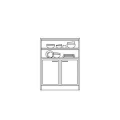 White wall with kitchen appliances vector illustration