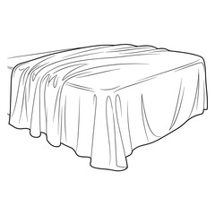 White pillow on white background with wedding curtain fabric and fashion elements