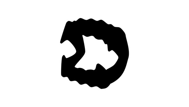 vampire teeth,b lack isolated silhouette