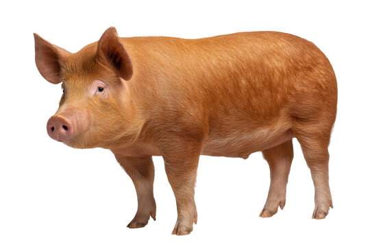 Duroc Pig Isolated on Transparent Background