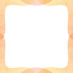 かわいい暖色の水彩のフレーム背景