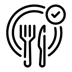 cutlery line icon