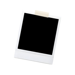Isolated polaroid photo frame on transparent background