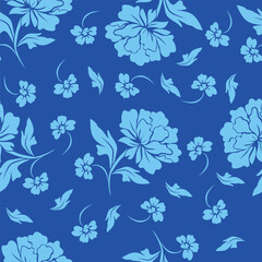 Obraz premium Beautiful floral pattern in small abstract flowers. Small colorful flowers. Coral pink background. Ditsy print. Floral seamless background. Elegant template for fashion prints. Stock pattern