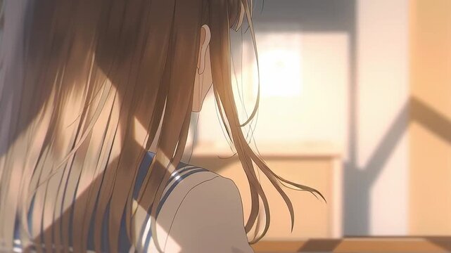 アニメ調の日本人美少女の様々なシーン_表情