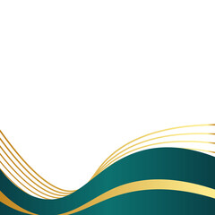 Elegant Golden Waves Border