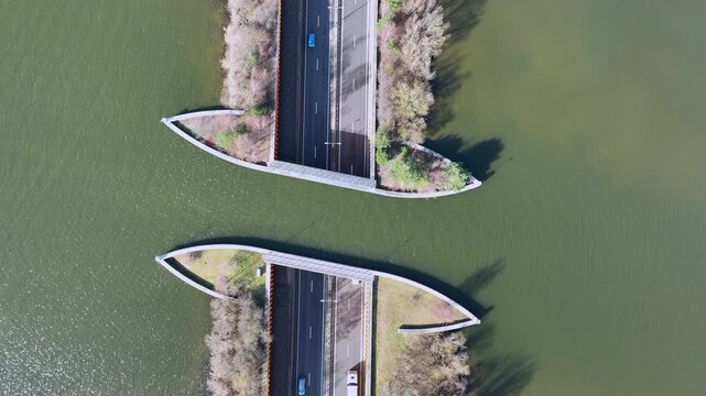 Modern agueduct and road infrastructure in Europe