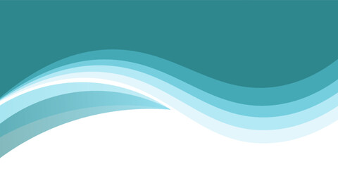 Abstract Wave Pattern with Blue Gradient Horizontal Background Design. Vector illustration