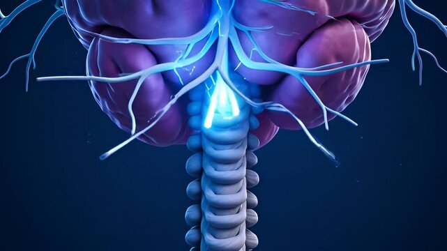 Medical Brain and Spinal Cord 3D Model for Healthcare & Science Presentations