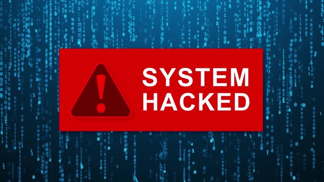 System Hacked message program code - matrix background loop