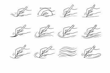 Obraz premium Unhurried natural vector pace stream drafting image calm simple generation quiet icon