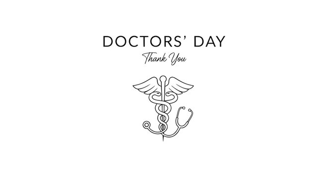 Medical Symbol Caduceus Staff with Wings.