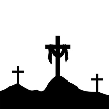 Good Friday Cross Silhouette