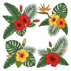 set of flowers © adobe