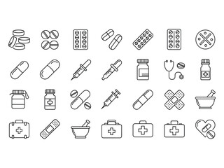 Medical Icon Set Healthcare Symbols