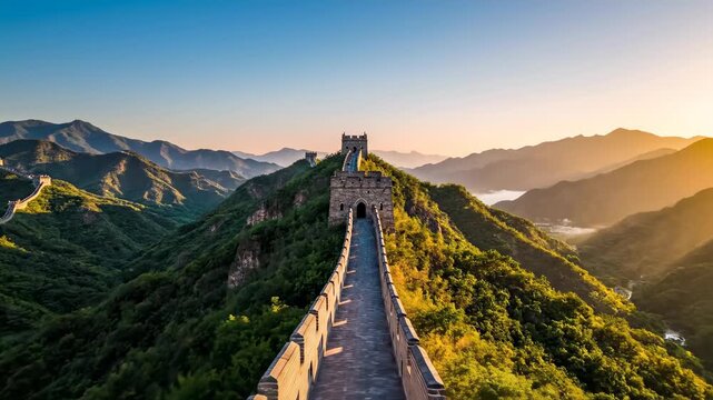 The Great Wall of China - A Majestic Historical Landmark.