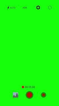 Vertical smartphone camera capture recorder with visible time code on green background. Designed for clean compositing use. Perfect for promo edits.