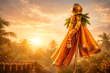 Fototapeta premium Traditional Gudi Padwa and Ugadi Festive Celebrations