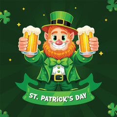Saint Patrick;s Day banner Poster Flyer Illustration , St patrick's Day 