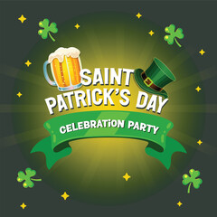 Saint Patrick;s Day banner Poster Flyer Illustration , St patrick's Day 