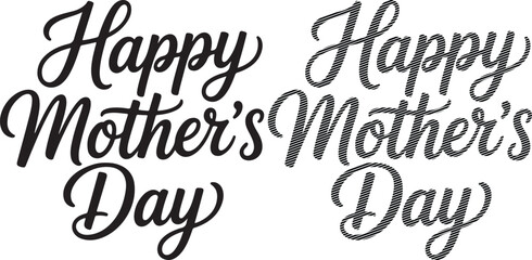 Happy Mothers Day Greeting Card Isolated on White Background © BIPLABKUMAR