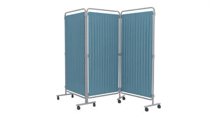 A medical privacy screen with three panels, each panel 3 feet wide