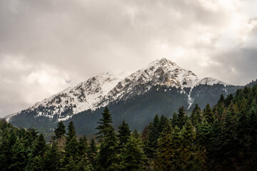 Snowy Mountain in Greece
