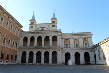 Fototapeta premium Basilica Saint John Lateran facade tower August 2024