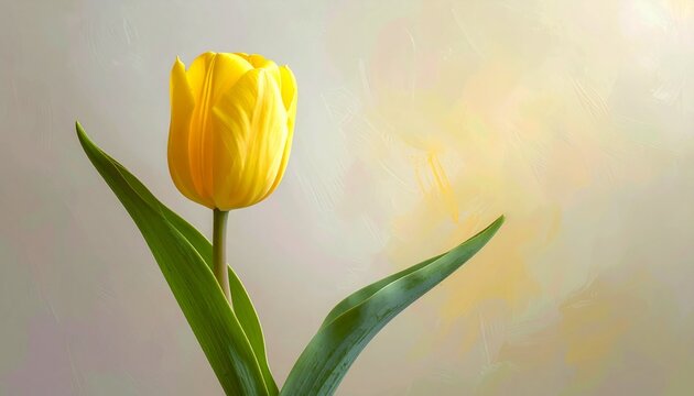 Gelbe Tulpe mit zartem Schattenverlauf