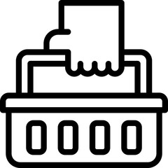 Obraz premium shopping basket line icon. Clean and minimalist vector icon for websites, mobile apps, presentations, and logos. Fully scalable and customizable for any project.