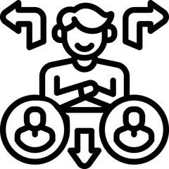 leader line icon. Clean and minimalist vector icon for websites, mobile apps, presentations, and logos. Fully scalable and customizable for any project.