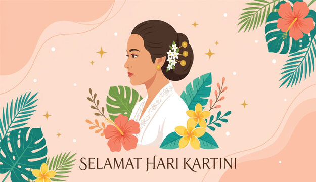 Beautiful Indonesian Woman in Traditional White Kebaya