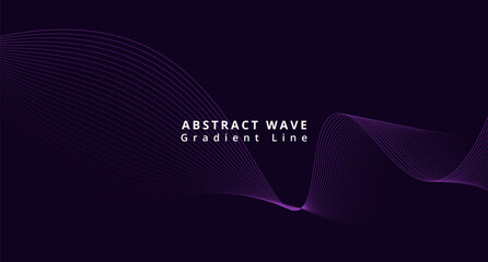 Fototapeta premium A vibrant abstract wave with a gradient line in purple hues