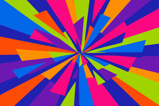 Composici&oacute;n radial colorida y din&aacute;mica