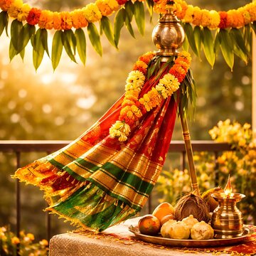 Traditional Ugadi Gudi Padva Celebration
