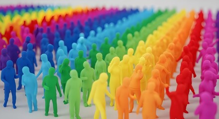 Fototapeta premium Concepto de diversidad, equidad, inclusión y pertenencia. DEIB. DEI