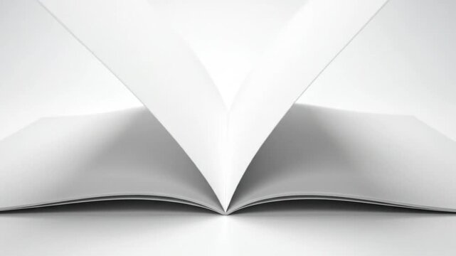 Blank open magazine mockup on a white studio background