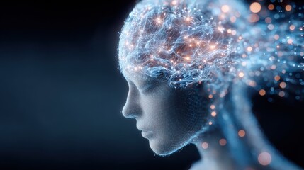 Naklejka premium Scientific brain research exploring neural systems and mental processes.