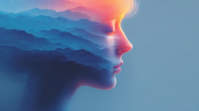 Brain psychology concept analyzing cognition and mental mechanisms.