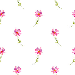 Flower vector seamless pattern illustration floral background 

