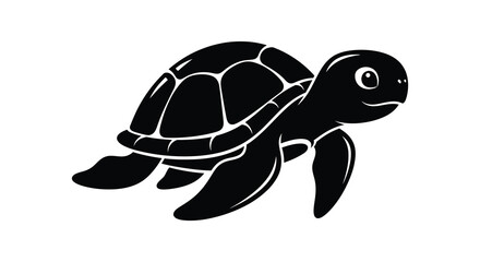 A striking black and white image depicts a sea turtle in profile showcasing its unique shell pattern silhouette high quality professional © Creativekhairul02