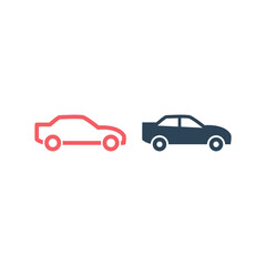 Fototapeta premium Car icons set simple sign symbol. Auto, view, sport, race, transport concept. Vector illustration isolated.