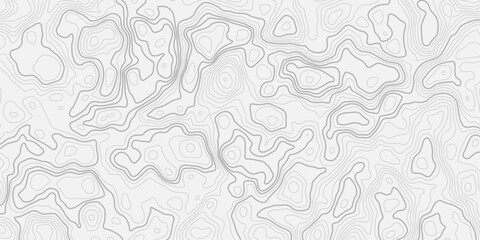 Obraz premium Minimal Geographic Contour Lines Pattern with Elevation Map Style Background Seamless Topographic Mountain Relief Illustration Texture