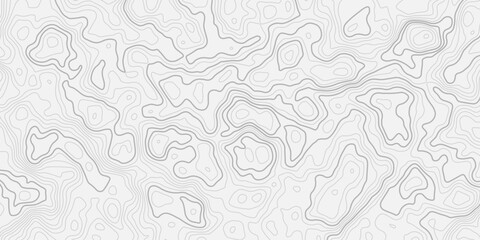 Obraz premium Modern Abstract Topo Map Pattern with Detailed Contour Line Illustration Seamless Mountain Terrain Relief Background Design