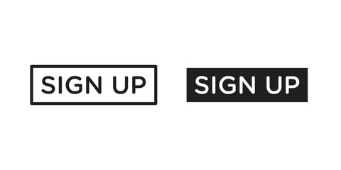 Obraz premium Sign up icon set. Linear style. Vector icons