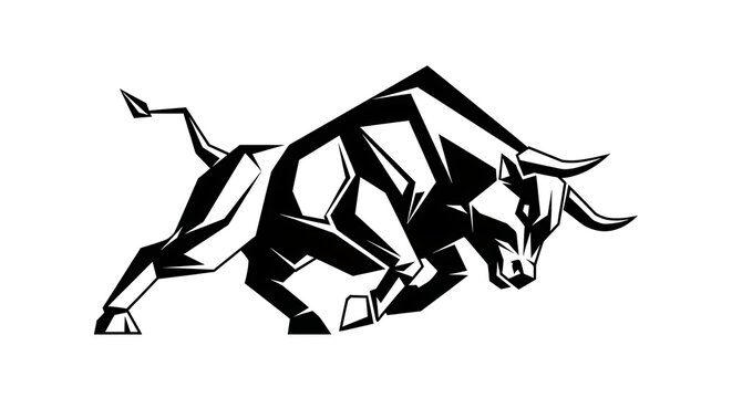 Charging Geometric Bull Power Symbol