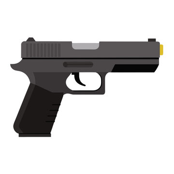 Pistol glock gun vector illustration