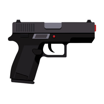 Pistol glock gun vector illustration